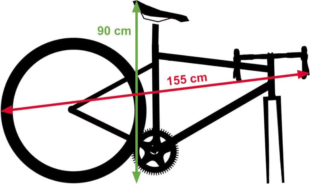 Housse Standard — Dimensions du vélo